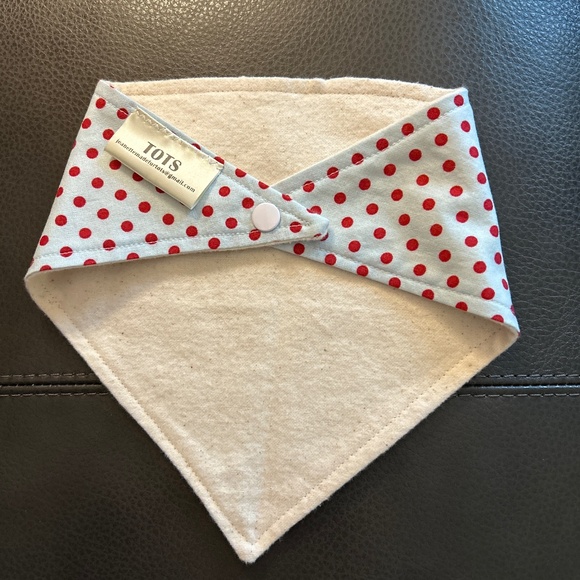 Polka Dot Baby Bandana-Bib - Picture 3 of 3